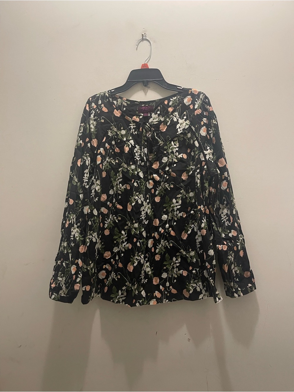 J Crew Liberty Floral Tie-Neck Shirt